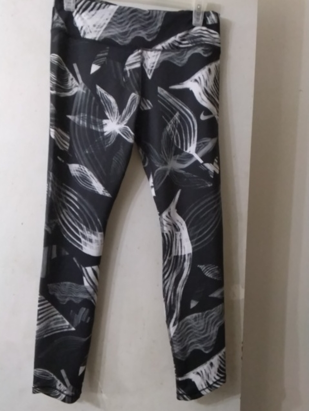 Nike Black and White Printed Track Pants